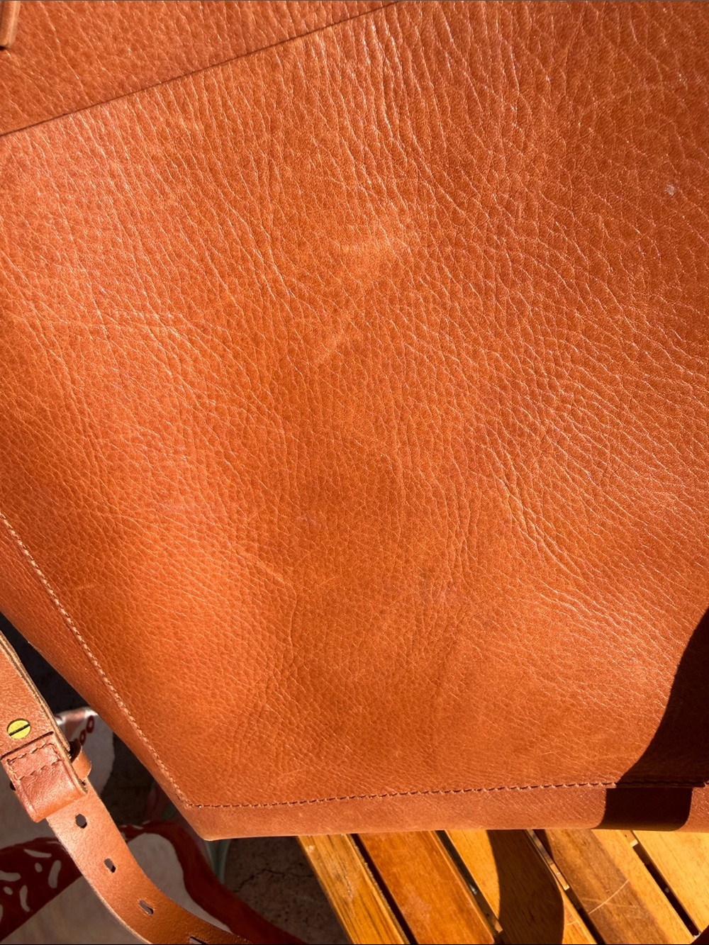 Madewell Medium Transport Leather Tote in Cognac - Picture 4 of 4